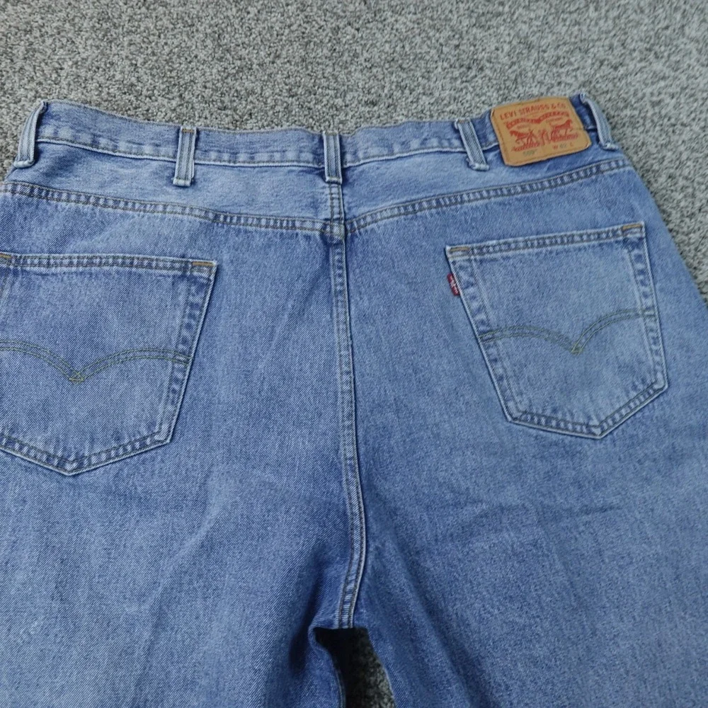 Levis Shorts Mens 42 Light Blue Denim Jean Jorts 569 Loose Relaxed Bermuda Dad